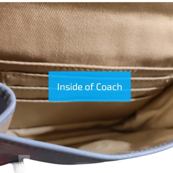 Coach Legacy Leather Mini XB 48005 Periwinkle Blue Crossbody Bag Tag Customized - Picture 6 of 9